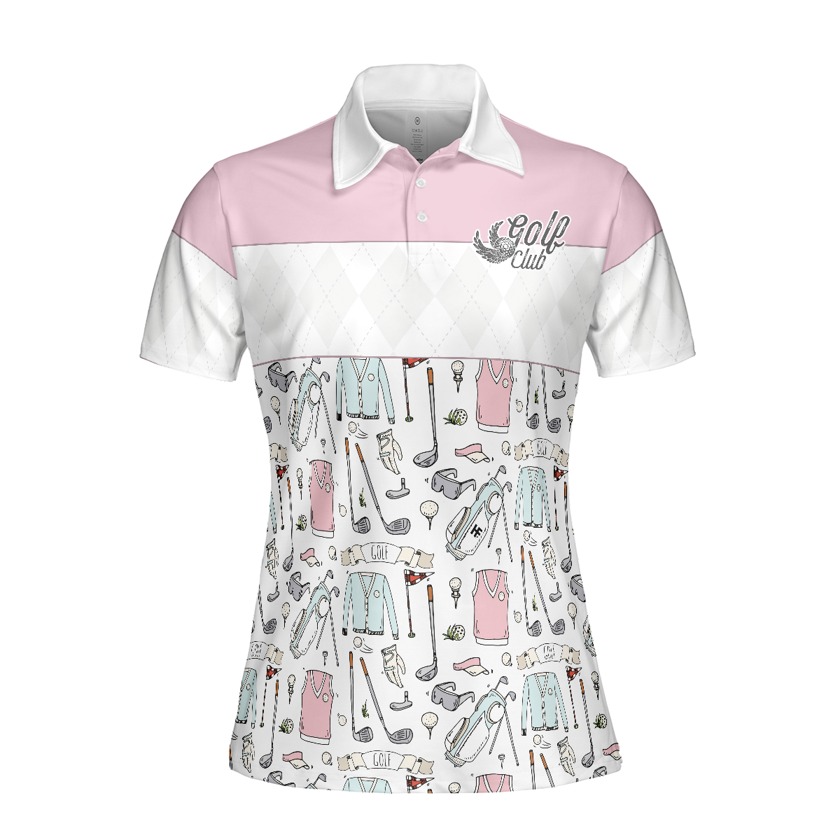 Golf Life In Pink Short Sleeve Women Polo Shirt - 3