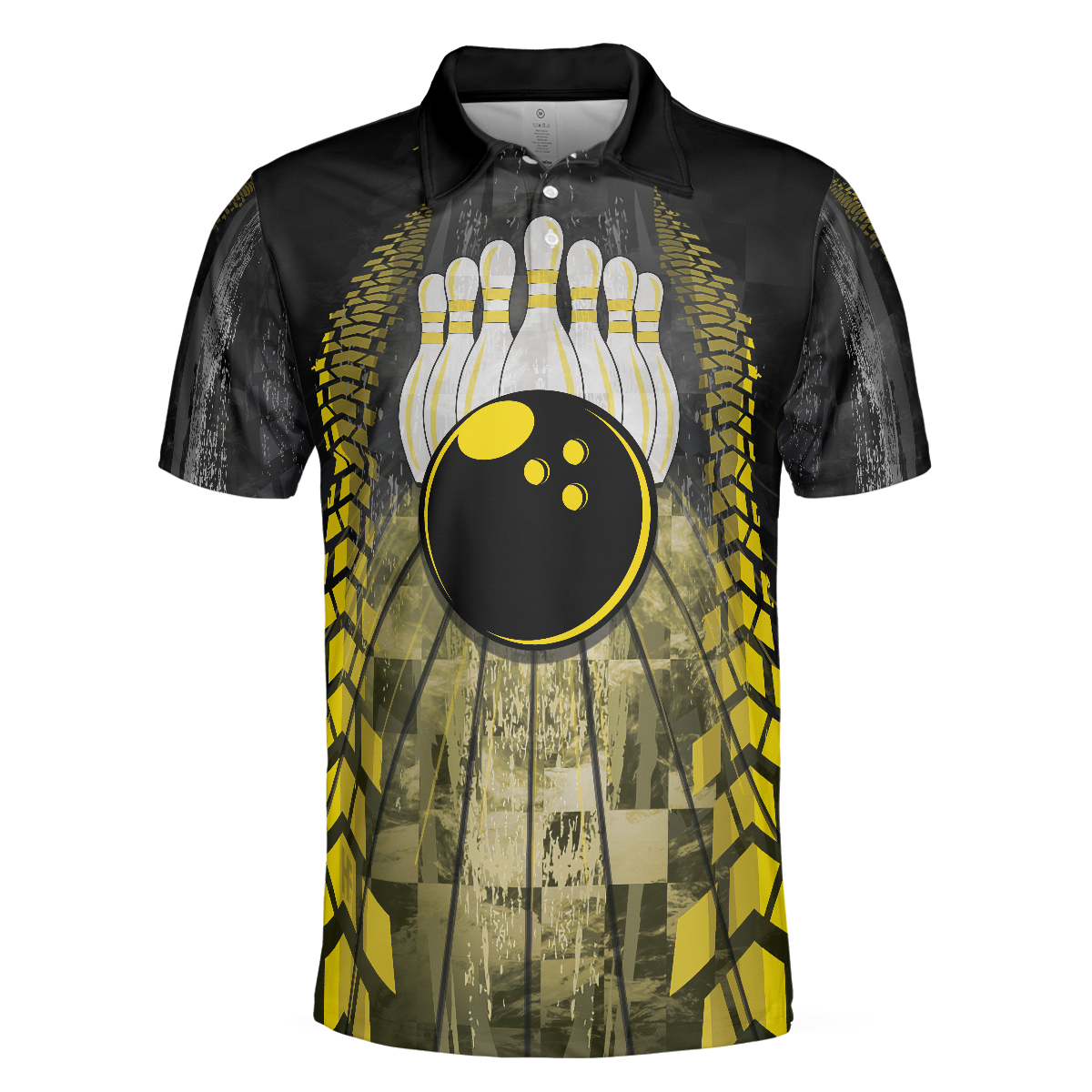 Bowling Bull Black And Yellow Short Sleeve Polo Shirt For Bowling Bull Polo Shirt Best Bowling Shirt For Men - 3