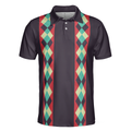 Splits Happen Bowling Polo Shirt Plaid Pattern Polo Bowling Style Shirt For Male Bowlers Simple Shirt Design - 3