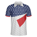 American Flag Golf Texture Short Sleeve Golf Polo Shirt Golfaholic Polo Shirt Patriotic Golf Shirt For Men - 3