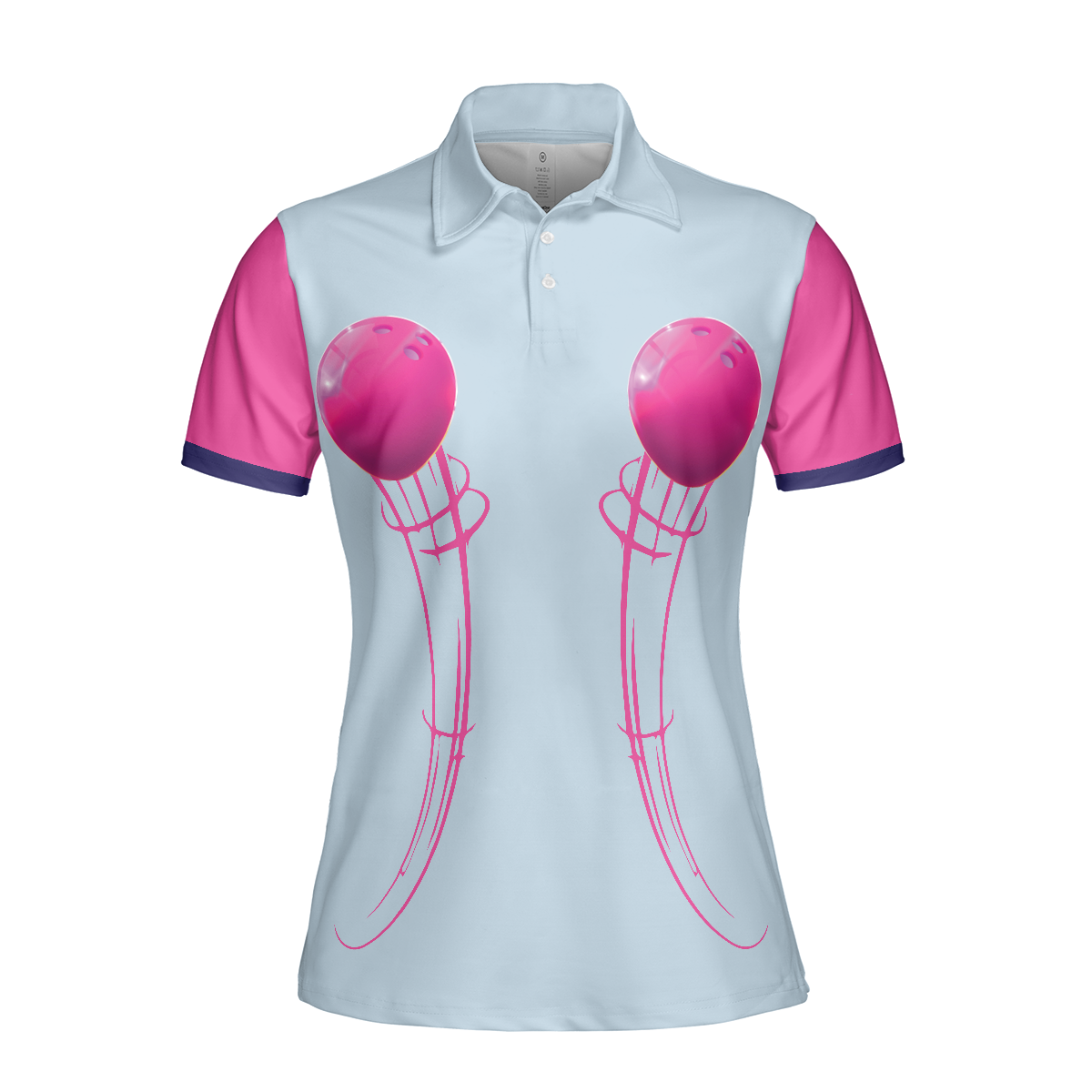 Watch Out This Girl Knows How To Handle Her Balls Bowling Short Sleeve Women Polo Shirt Bowling Polo Shirt Design - 3