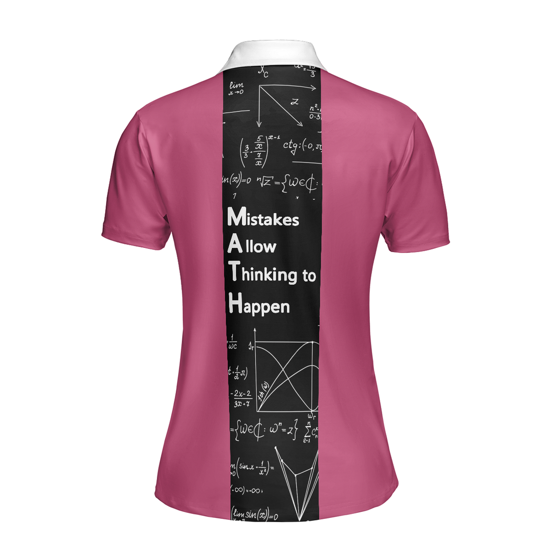 Mistakes Allow Thinking To Happen Math Short Sleeve Women Polo Shirt Funny Teacher Shirt For Women - 1