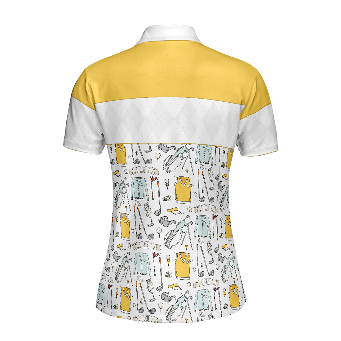 Golf Life In Yellow Short Sleeve Women Polo Shirt - 1