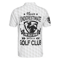 Never Underestimate An Old Man With A Golf Club Polo Shirt White Skull Polo Shirt Best Golf Shirt For Men - 2