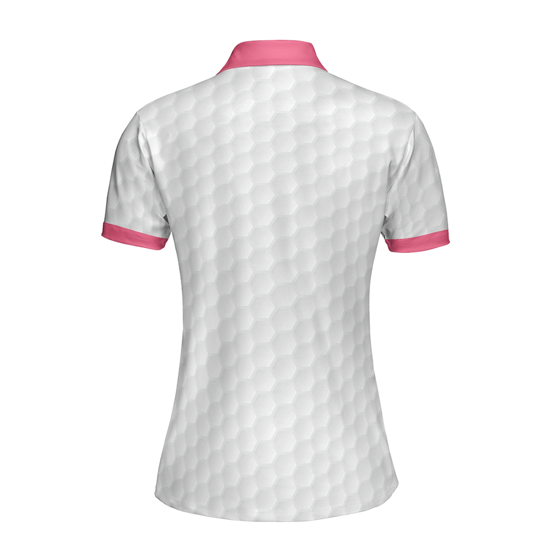 Heartbeat Golfer White And Pink Golf Short Sleeve Women Polo Shirt Golf Shirt For Ladies - 1