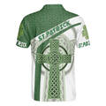 St Patrick Day With Celtic Cross Polo Shirt Green Saint Patricks Day Shirt St Patrick Themed Shirt For Irish - 2