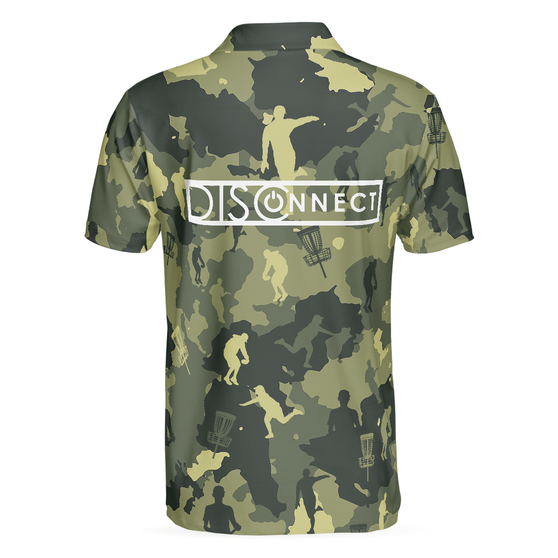 Custom Camouflage Texture Disc Golf Polo Shirt - 1