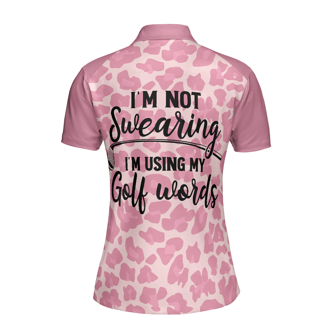 Golf Women Short Sleeve Women Polo Shirt Pink Leopard Shirt For Golf Ladies Funny Golf Shirt With Sayings - 1