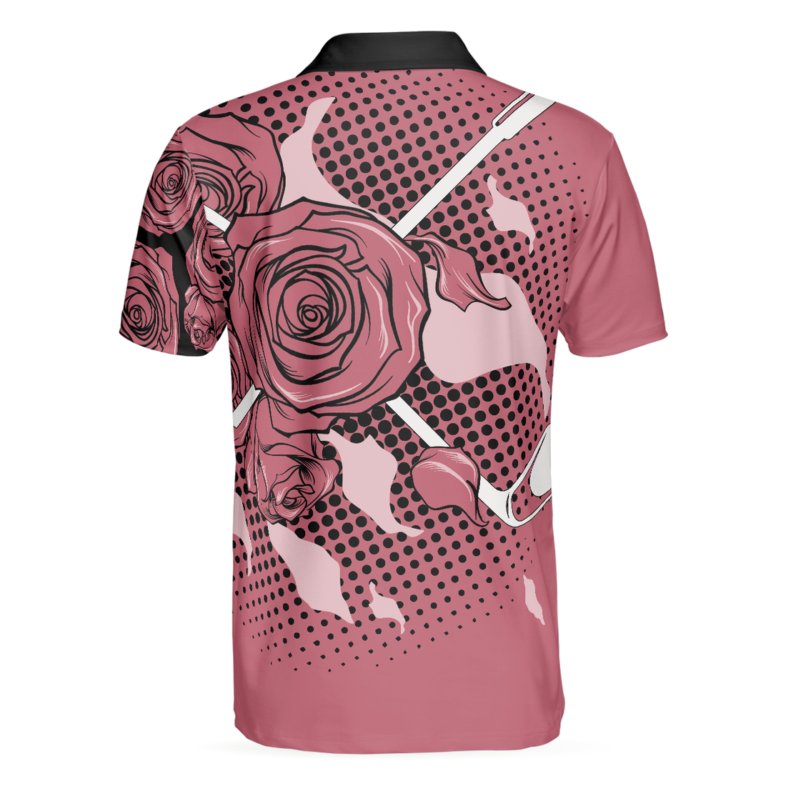 Golf Pink Skull Polo Shirt For Men - 1