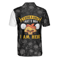 Tacos  Golf Thats Why I Am Here Polo Shirt Skull Pattern Golfing Shirt Design Tacos Golf Shirt - 2