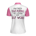 Im Not Swearing Im Using My Golf Words Golf Short Sleeve Women Polo Shirt Cool Gift For Female Golfers - 2