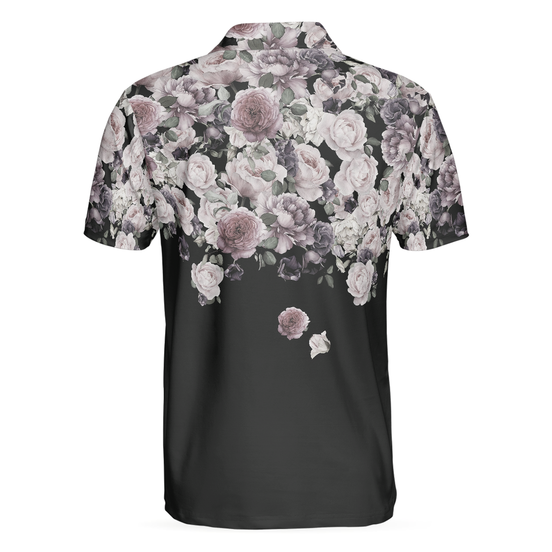 Pink And Purple Roses Polo Shirt Roses Seamless Pattern Polo Shirt Best Rose Themed Shirt For Adults - 1