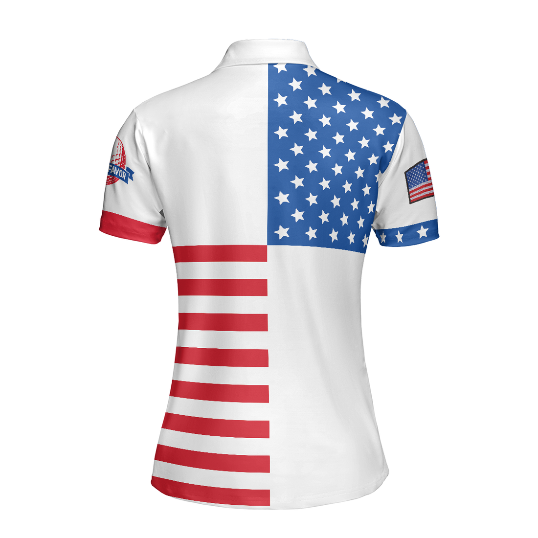 American Flag Golf V2 Short Sleeve Women Polo Shirt Patriotic Golf Shirt For Ladies Unique Golf Gift For Girls - 1