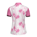 Ladies Mrs Bones Golf Pink Argyle Short Sleeve Women Polo Shirt Proof That Women Can Drive White And Pink Golf Shirt For Ladies - 2