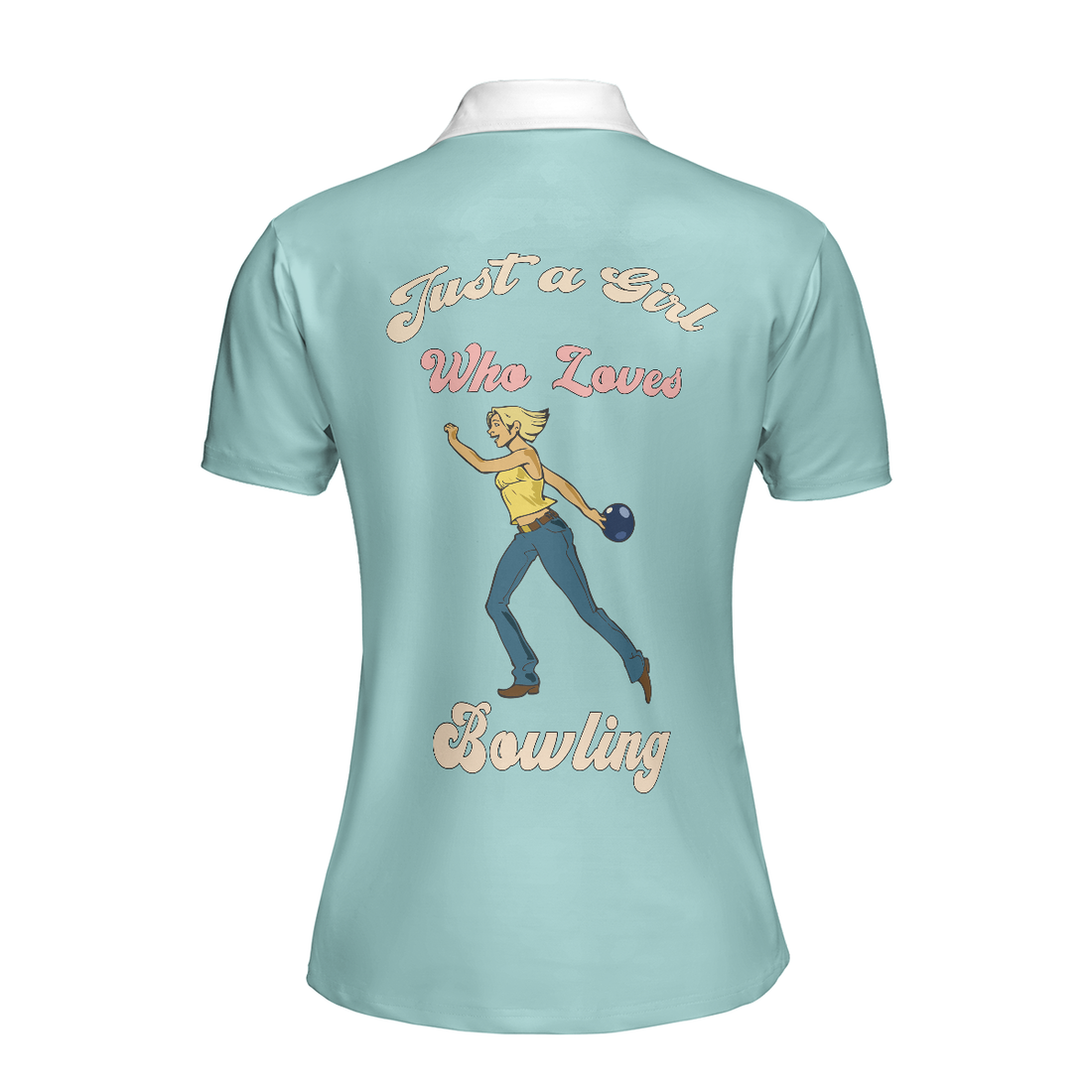 Just A Girl Who Loves Bowling Short Sleeve Polo Shirt Plaid Pattern Bowling Polo Shirt For Female Bowlers - 1