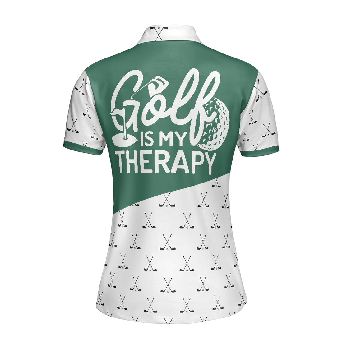 Golf Is My Therapy Golf Short Sleeve Women Polo Shirt - 1