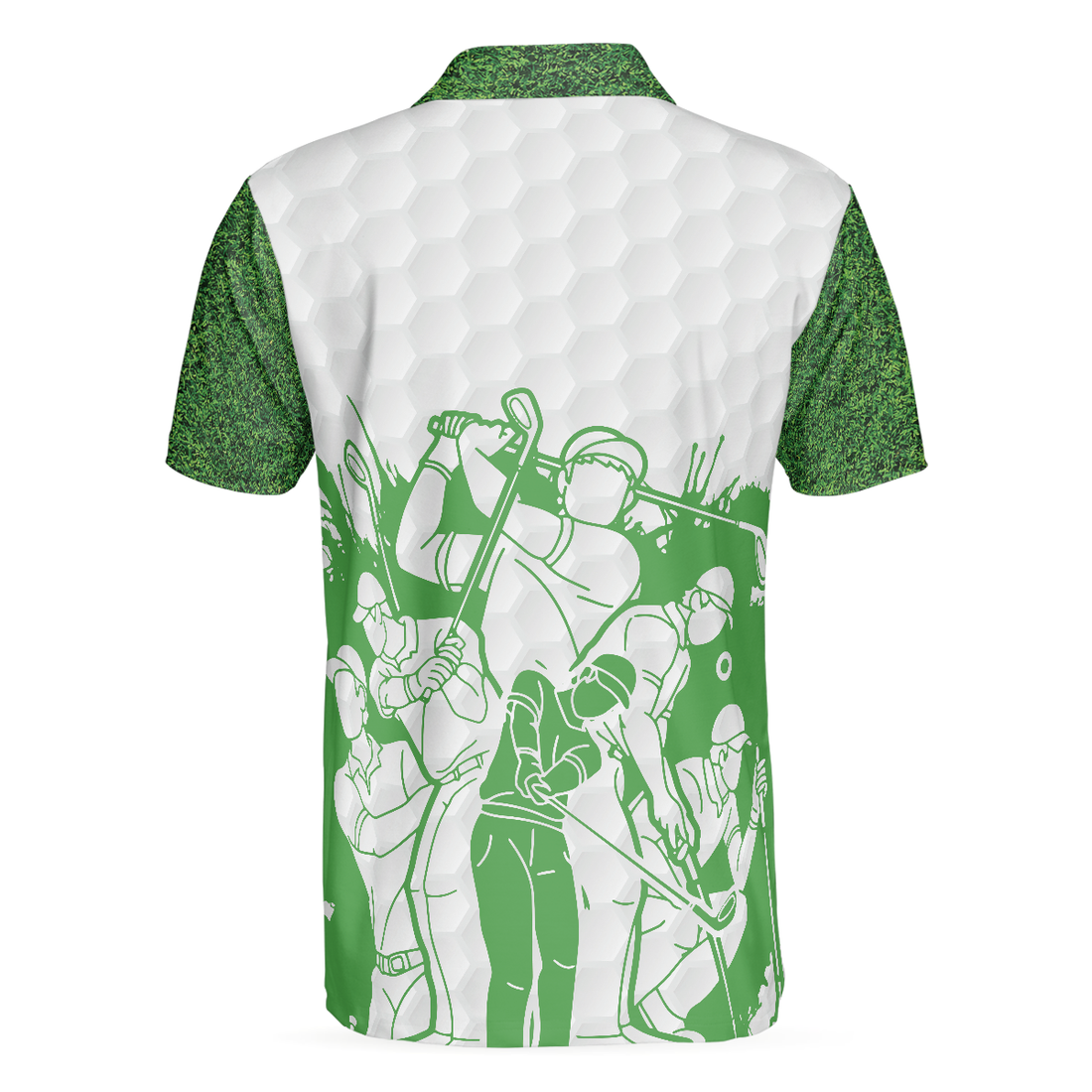 King Of The Green Golf Polo Shirt White And Green Golf Shirt For Men Cool Gift For Golfers - 1