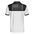 Golf Ball Pattern Skull Polo Shirt Black And White American Flag Polo Shirt Best Golf Shirt For Men - 2