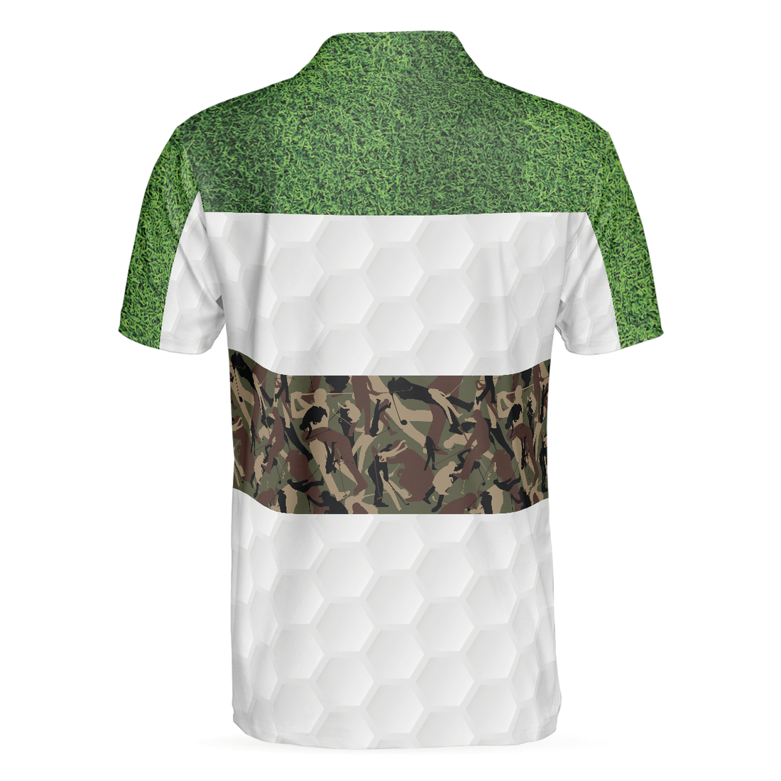 Golf In Green And Camouflage Pattern Golf Polo Shirt Cool Golf Shirt For Men Best Gift For Golfers - 1