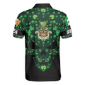 St Patricks Day Skull Polo Shirt Cool Skull St Patricks Day Polo Shirt St Patrick Shirt For Men - 2