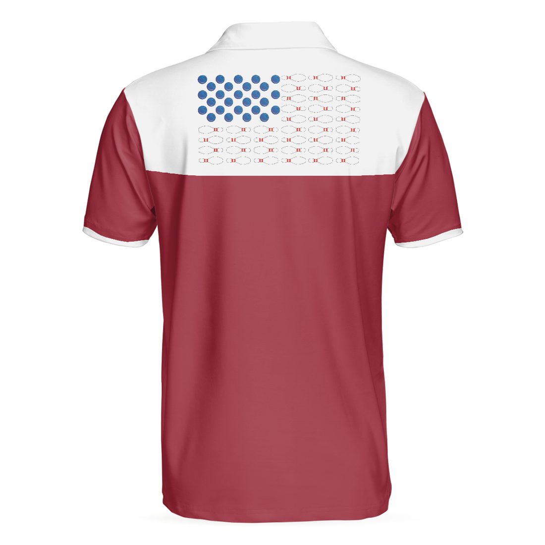 Bowling Skull Polo Shirt American Flag Bowling Shirt For Men Unique Bowling Apparel - 1