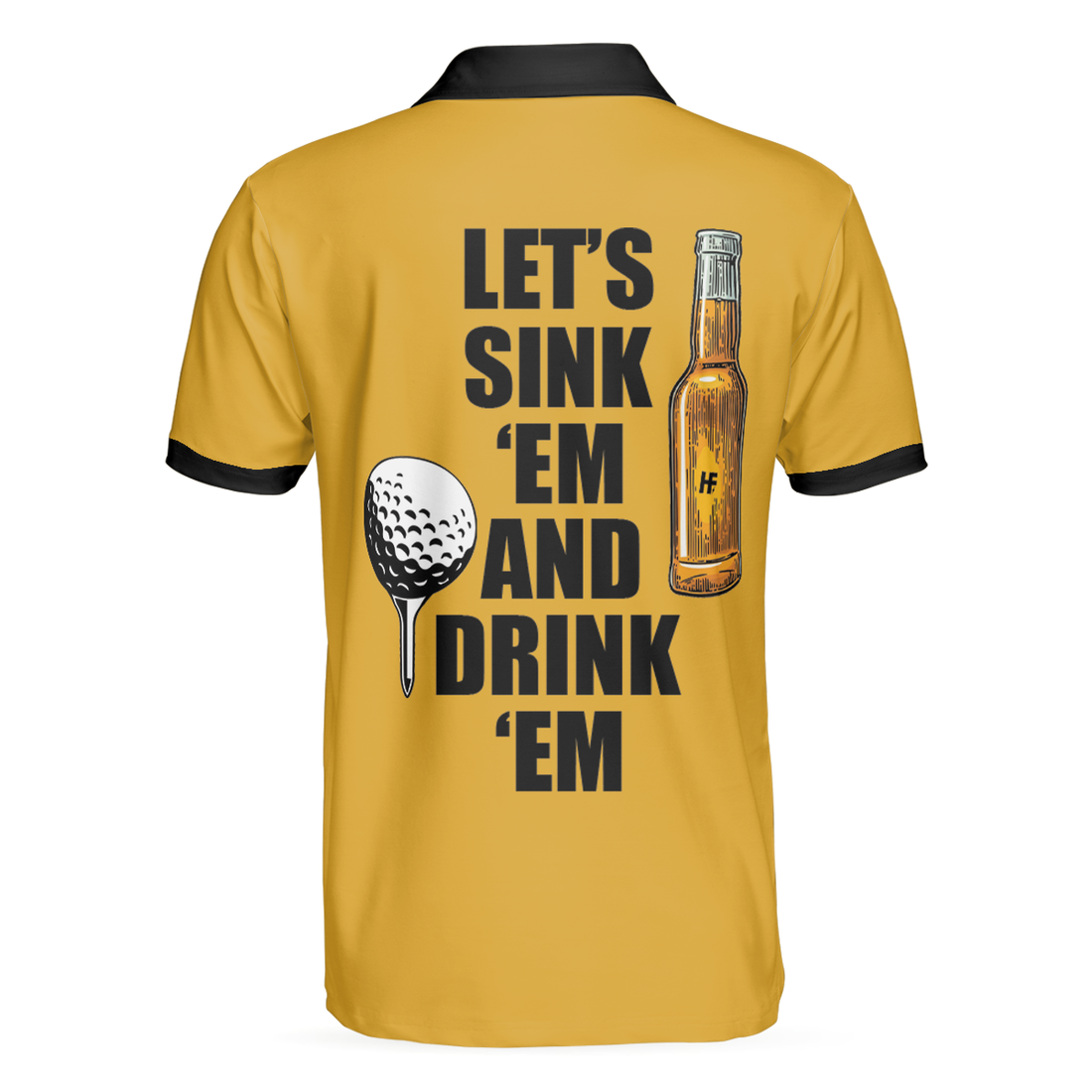 Lets Sink Em And Drink Em Golf Polo Shirt Plaid Pattern Golf Beer Polo Golf Gift Idea For Beer Lovers - 1