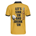 Lets Sink Em And Drink Em Golf Polo Shirt Plaid Pattern Golf Beer Polo Golf Gift Idea For Beer Lovers - 2