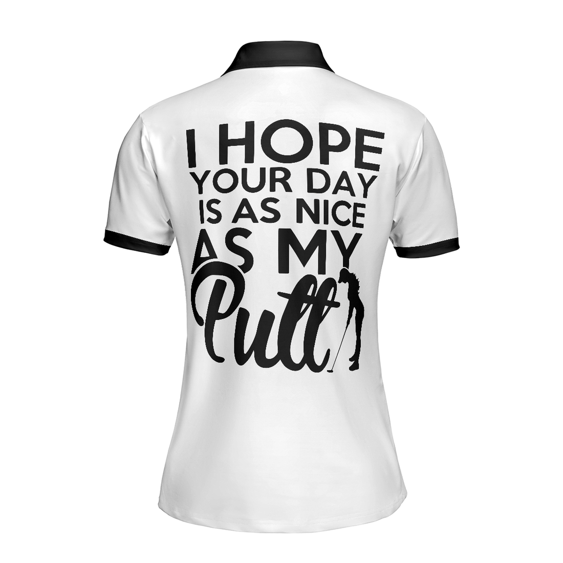 I Hope Your Day Is As Nice As My Putt Golf Short Sleeve Women Polo Shirt Zebra Pattern Golf Shirt For Ladies - 1