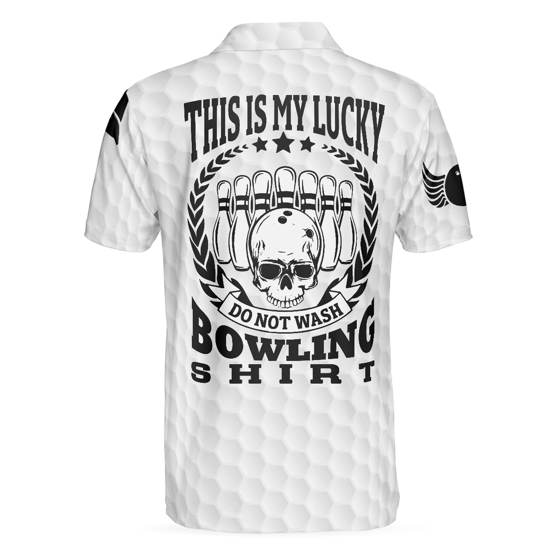 This Is My Lucky Do Not Wash Bowling Shirt Polo Shirt Black And White Skull Golfing Shirt Funny Sayings Shirt - 1