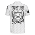 This Is My Lucky Do Not Wash Bowling Shirt Polo Shirt Black And White Skull Golfing Shirt Funny Sayings Shirt - 2