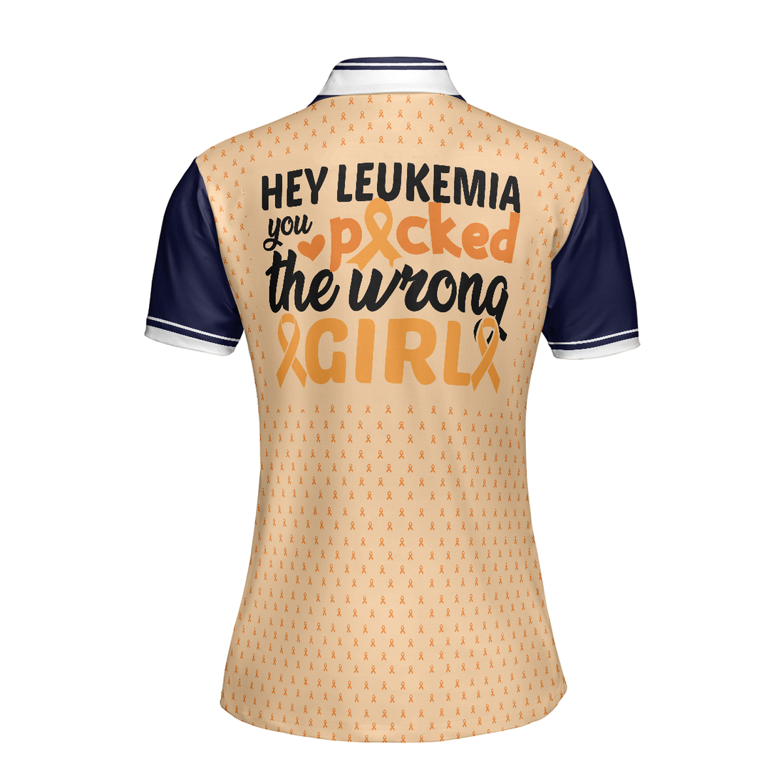 You Picked The Wrong Girl Leukemia Awareness Short Sleeve Women Polo Shirt Leukemia Shirt For Women Gift For Someone With Leukemia - 1