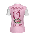 Assuming Im Just An Old Lady Was Your First Mistake Short Sleeve Women Polo Shirt - 2