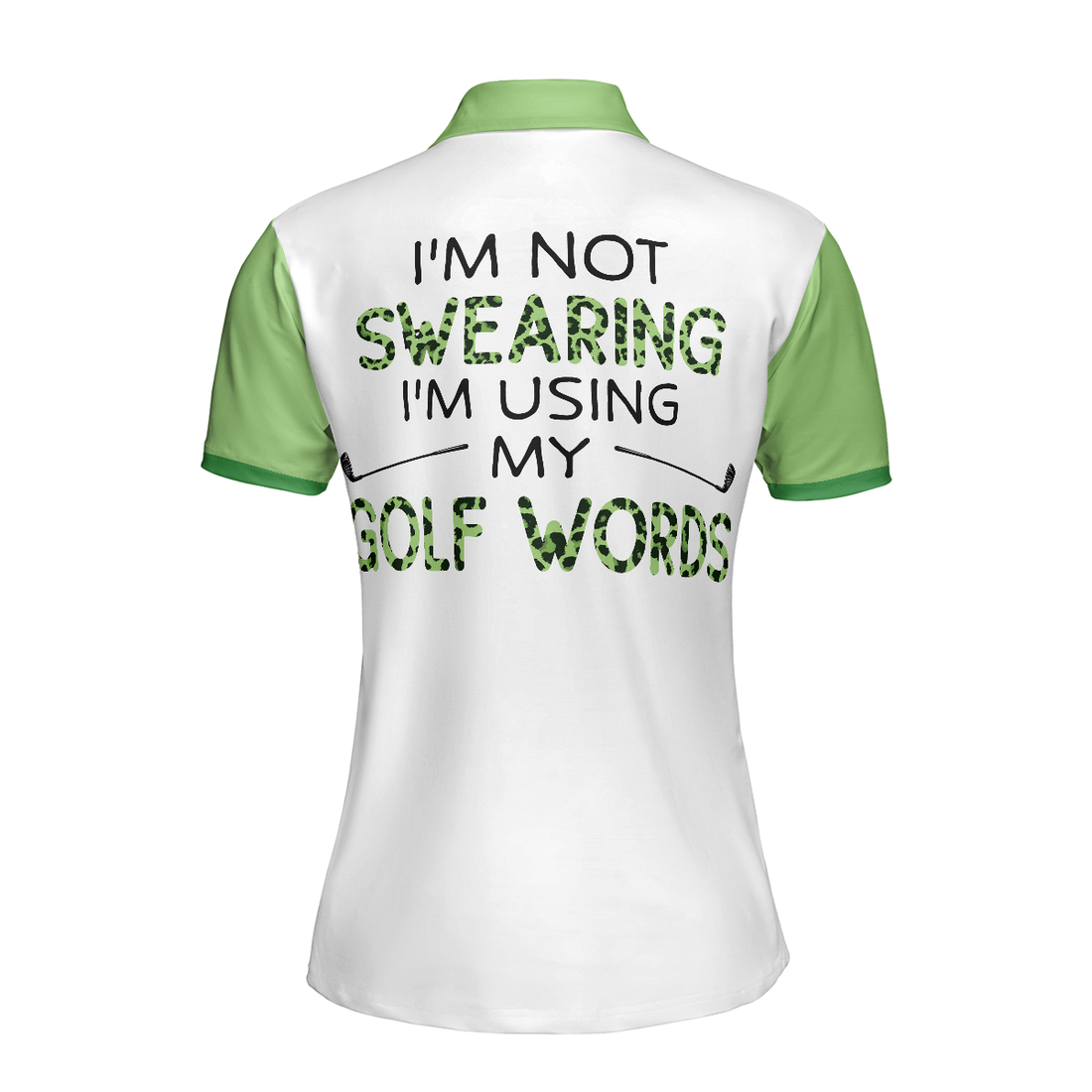 Im Not Swearing Im Using My Golf Word Green Ver Short Sleeve Women Polo Shirt - 1