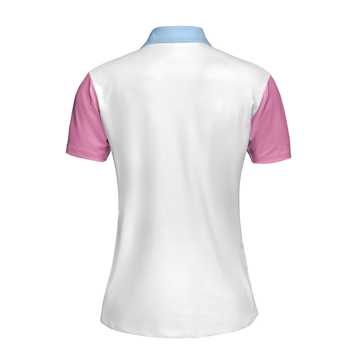 Queen Of The Lanes Pink And Blue Bowling Short Sleeve Women Polo Shirt Bowling Shirt For Ladies - 2