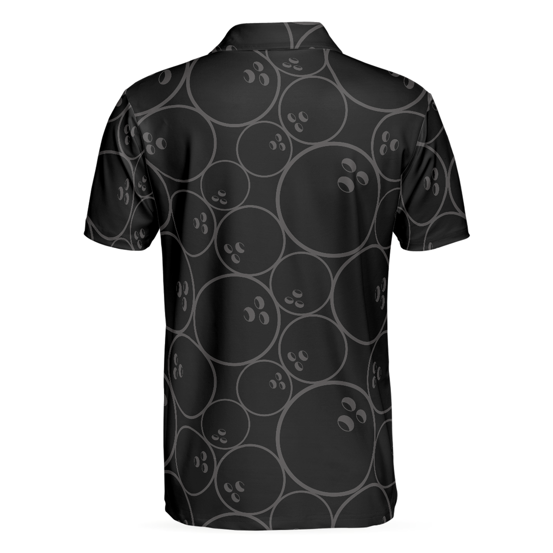 Bowling Pattern And Golden Polo Shirt Bowling Ball Background Polo Shirt Best Bowling Shirt For Men - 1