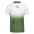 Talk Birdie To Me Golf Polo Shirt White And Green Abstract Grass Pattern Golfing Polo Shirt Best Golf Shirt For Men - 2