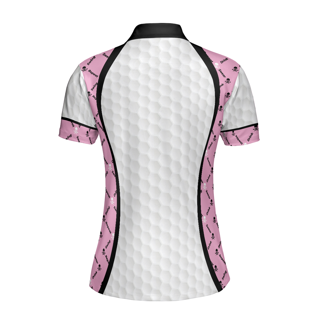 Swing Swear And Repeat Golf Girl Life Golf Short Sleeve Women Polo Shirt Argyle Pattern Golf Shirt For Ladies - 1