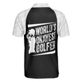 Worlds Okayest Golfer Polo Shirt Basic Golf Shirt Design For Men Funny Golf Shirt With Sayings - 2