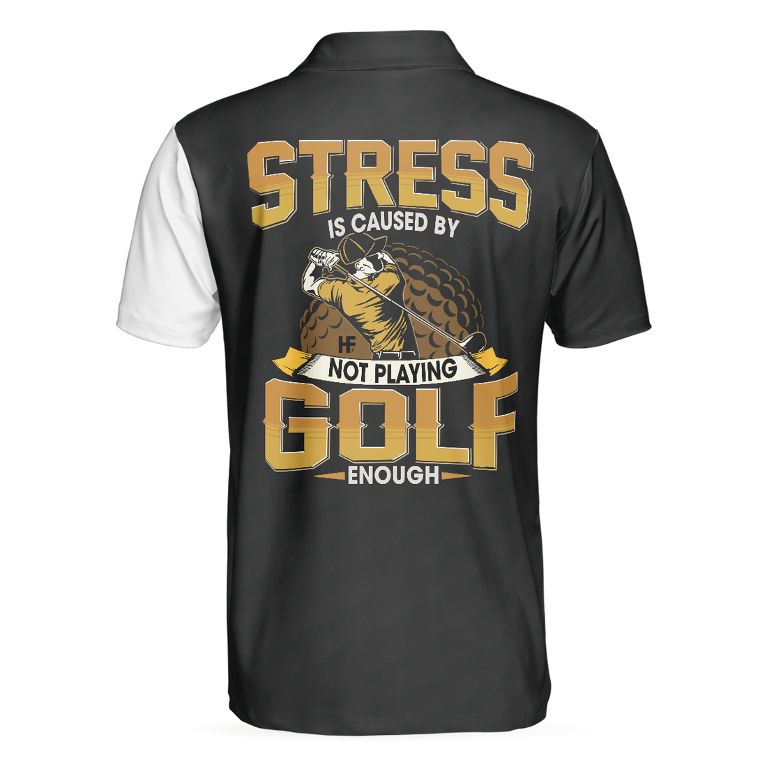 Stress Is Caused By Not Playing Golf Enough Polo Shirt Best Argyle Pattern Golf Shirt For Men Colorful Golf Shirt - 1