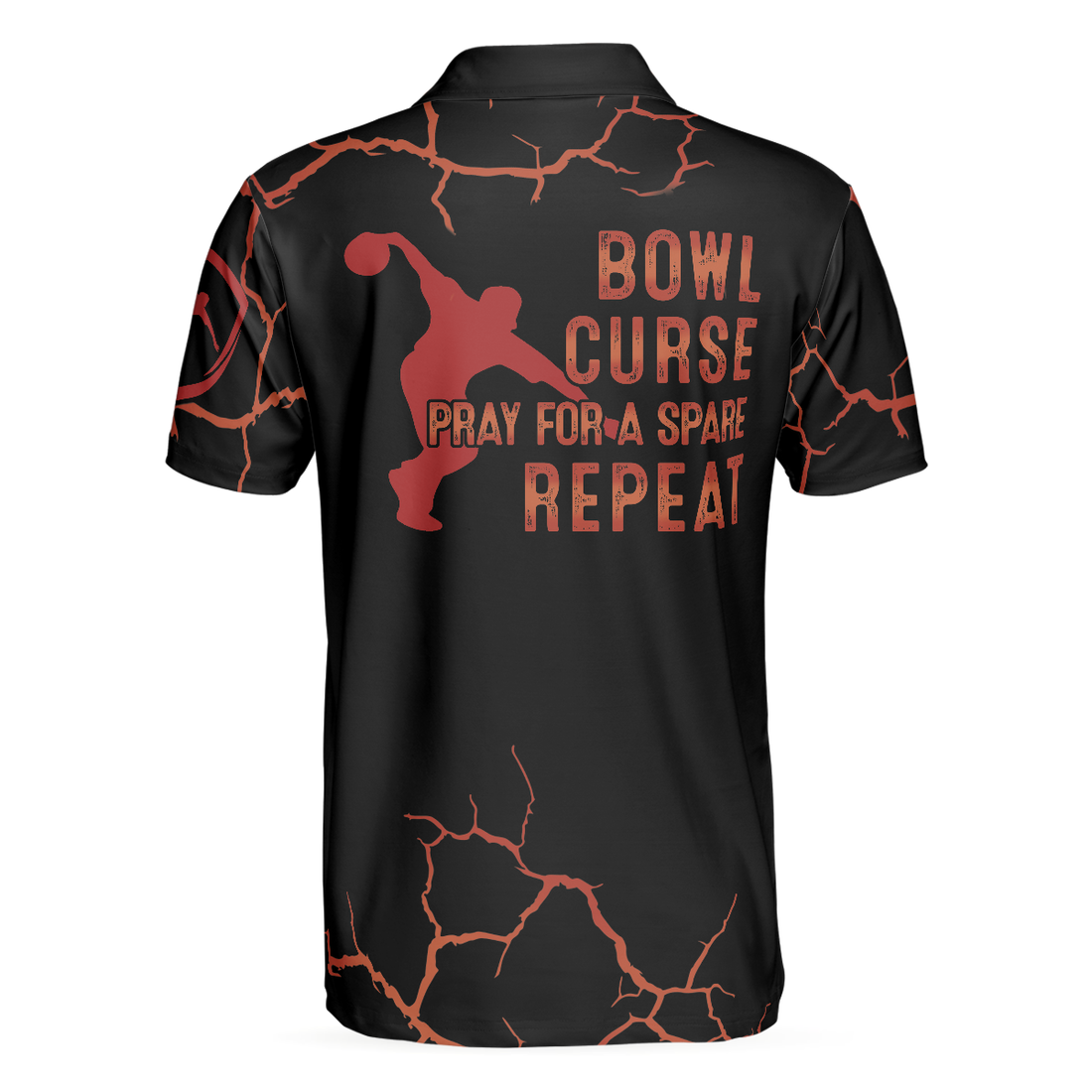 Bowl Curse Polo Shirt Skull Bowling Polo Shirt Design For Bowlers Spooky Halloween Bowling Gift Idea - 1