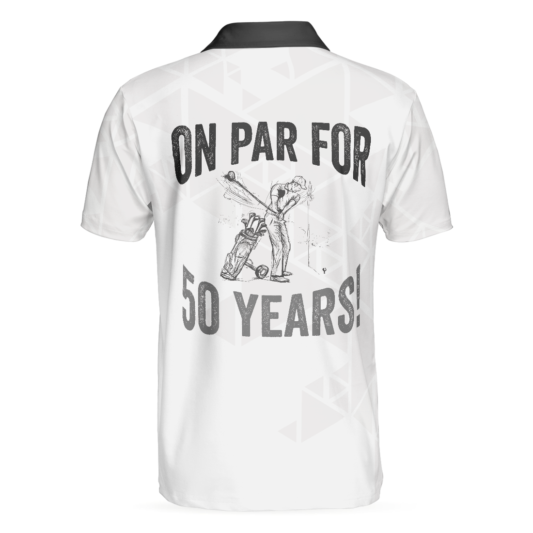 Golf Pattern On Par For Years Polo Shirt Black And White Polo Shirt Best Golf Shirt For Men - 1