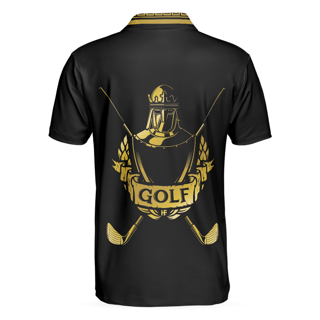 Golf Crusader King Polo Shirt For Golf Luxury Baroque Pattern Lion Polo Shirt Best Golf Shirt For Men - 1