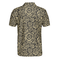 Seamless Beige Grunge Rose Pattern Polo Shirt Cool Roses Graphic Polo Shirt Rose Themed Shirt For Flower Lovers - 2