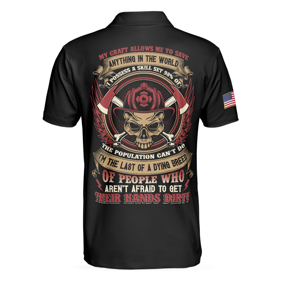 Firefighter My Craft Allows Me To Save Anything Polo Shirt Skull Firefighter Shirt For Men - 1