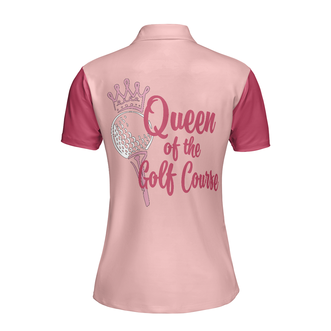 Queen Of The Golf Course Short Sleeve Women Polo Shirt Leopard Pattern Golf Polo Shirt Gift For Female Golfers - 1