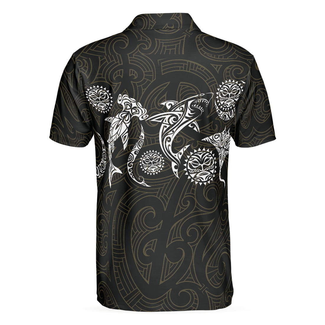 Elegant Polynesian Pattern Polo Shirt - 1