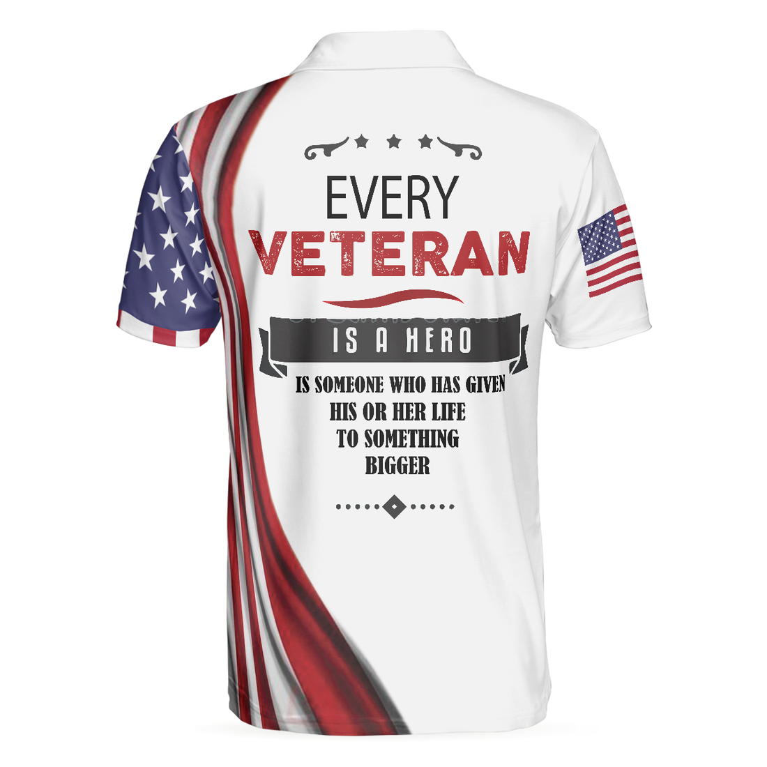 Every Veteran Is A Hero Polo Shirt Eagle American Flag Polo Shirt Patriotic Veteran Shirt For Men - 1