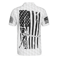 Just Swing It American Golfer Polo Shirt Black And White American Flag Golf Shirt For Men - 2