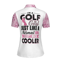 Golf Girls Are Cooler Leopard Pattern Short Sleeve Women Polo Shirt Pink Argyle Pattern Golf Shirt For Ladies - 2