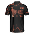 Billiard Aim Shoot Polo Shirt Scary Skull Billiards Shirt For Men Best Halloween Billiards Gift Idea - 2